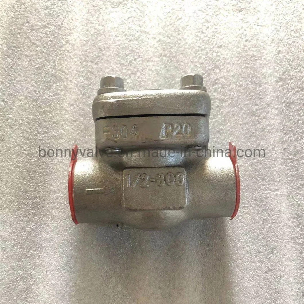 API 602 150 800 Pound Grade Forging Steel Ss Brass Spring Check Valve