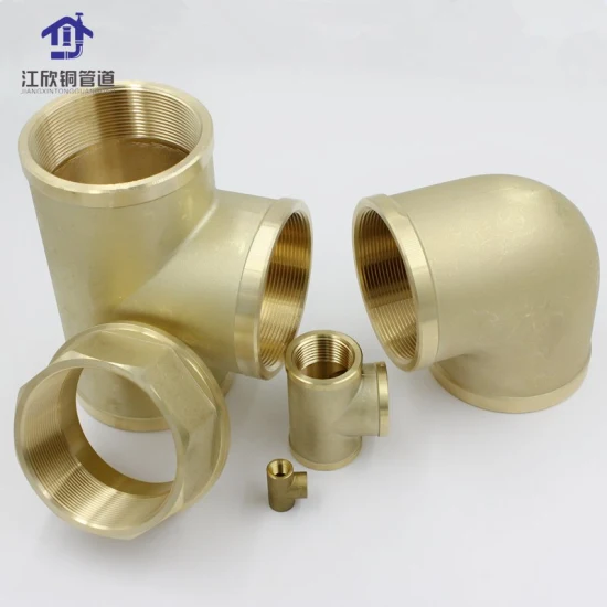 Brass Nipple Round Pipe Fitting Socket Adapter Union Connector