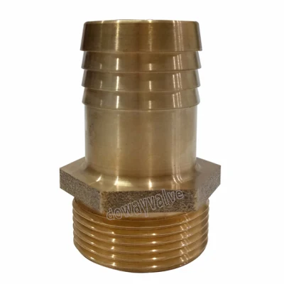 Polished Brass Straight Hose Coupling