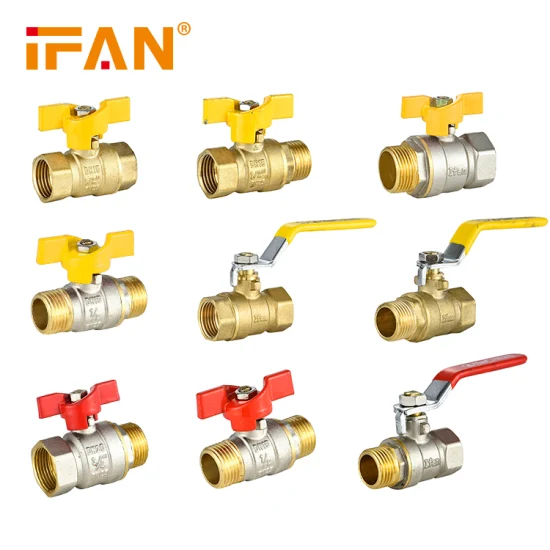 Ifan High Pressure Brass Gas Valve Butterfly Long Handle 1/2